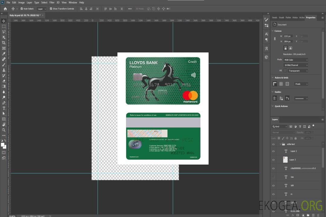 Carte de crédit Lloyds britannique MASTERCARD template Carte de crédit Lloyds britannique MASTERCARD template